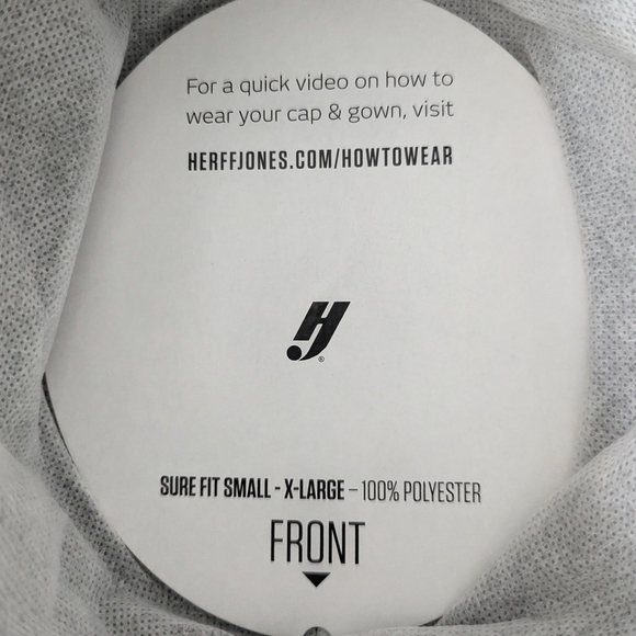 Texas State University Black Graduation Gown with Maroon and Gold Stole - Picture 8 of 11